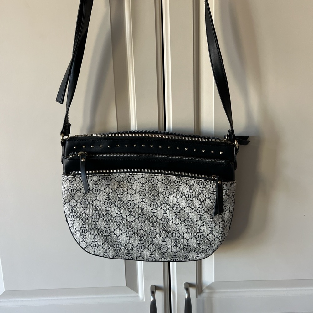 Nanette lepore Black and White Crossbody Shoulder Bag - Designer-Inspired